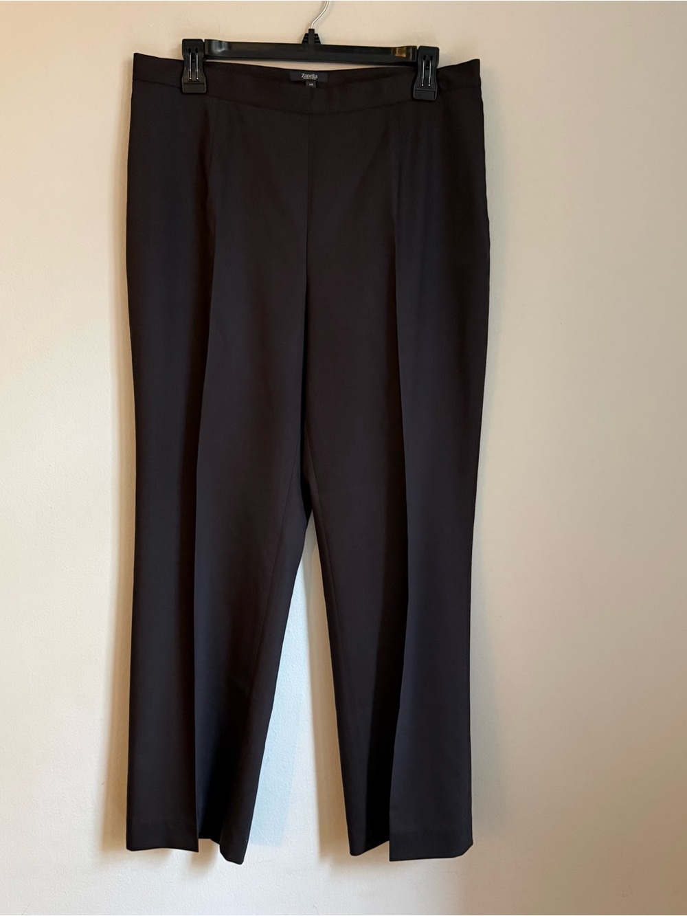 Zanella Janice Pants Made in Italy Size 10 Women’s Dark Brown 98%-Wool 2%-Lycra